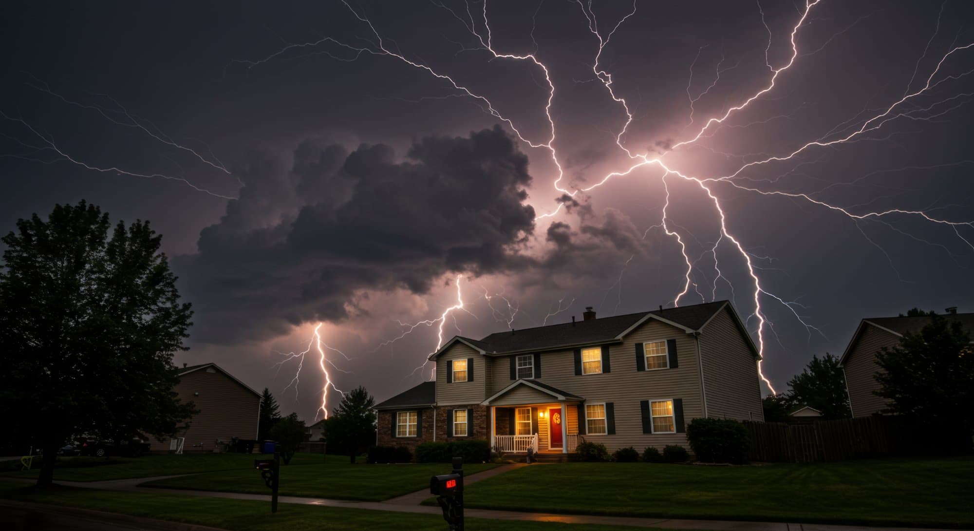 Storm damaged home in Nashville requiring roof repair